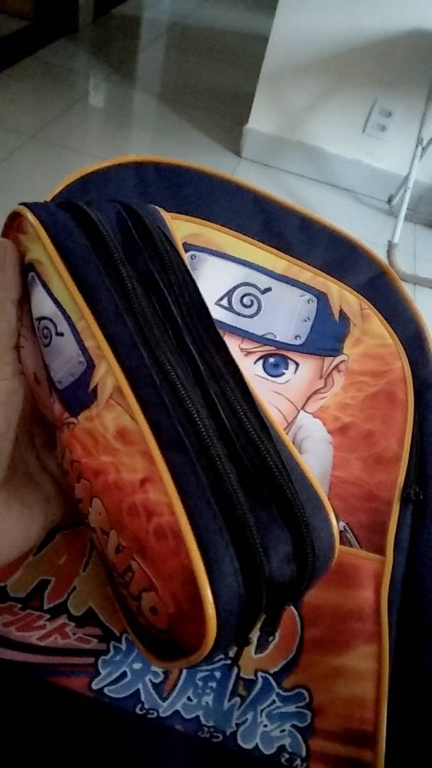 Estojo Escolar Infantil Duplo Naruto Classico - Izza Presentes