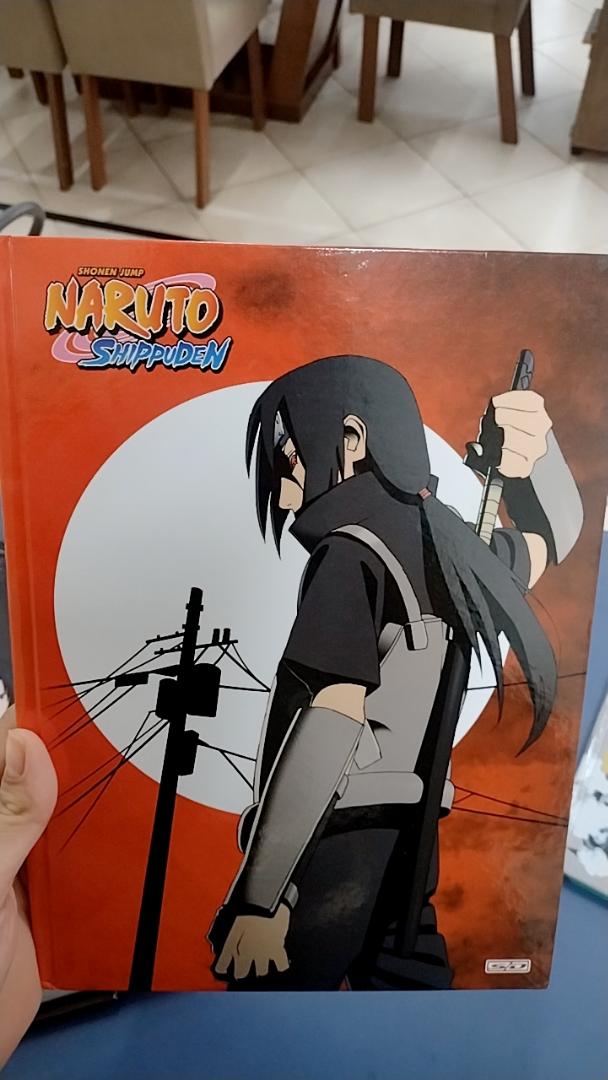 Caderno brochura pequeno capa dura 80 folhas Naruto Shippuden São Domingos  - Shopel Papelaria