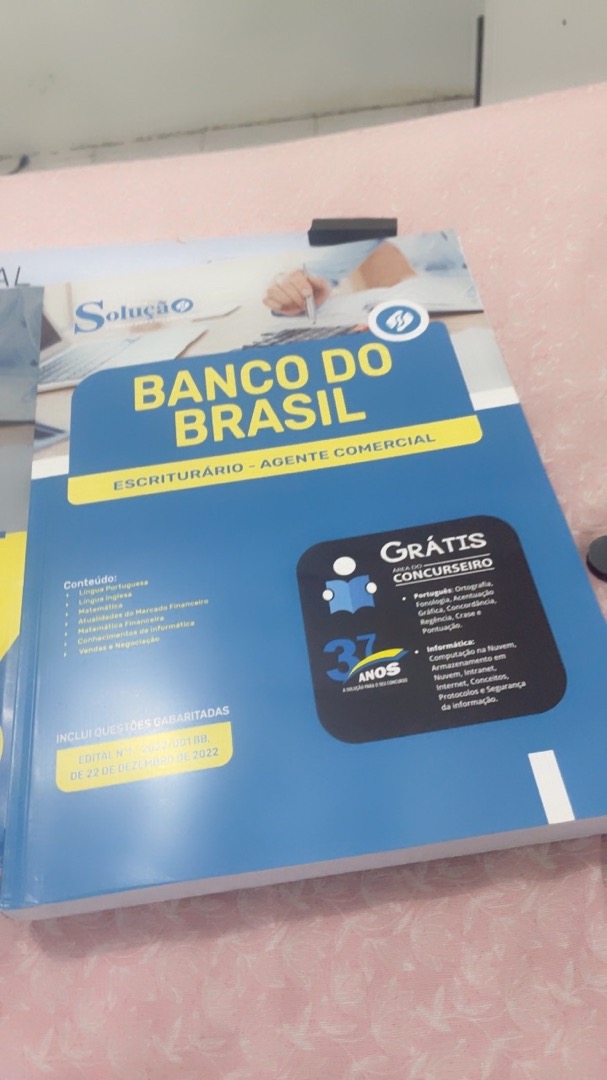 Kit Apostila Banco Do Brasil Escriturário + Questões - Solução Cursos e  Concursos