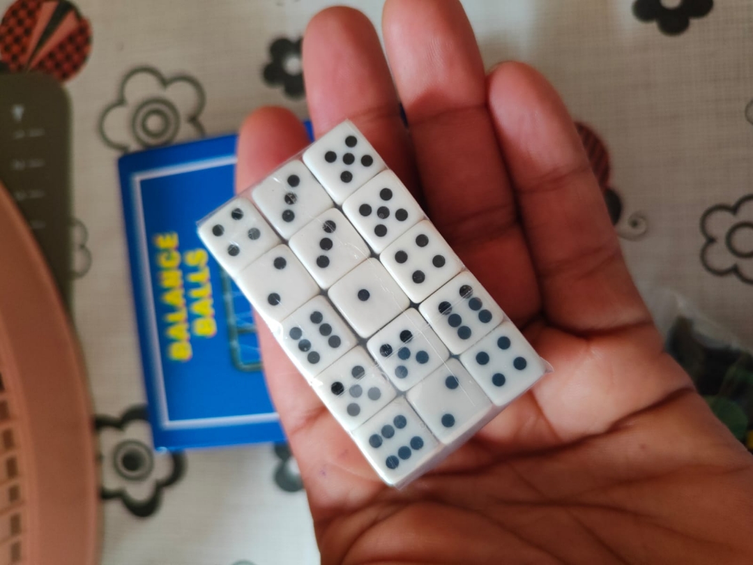 Conjunto Peão Jogo Pinos Ludo 360 Und + 60 Dados 10mm