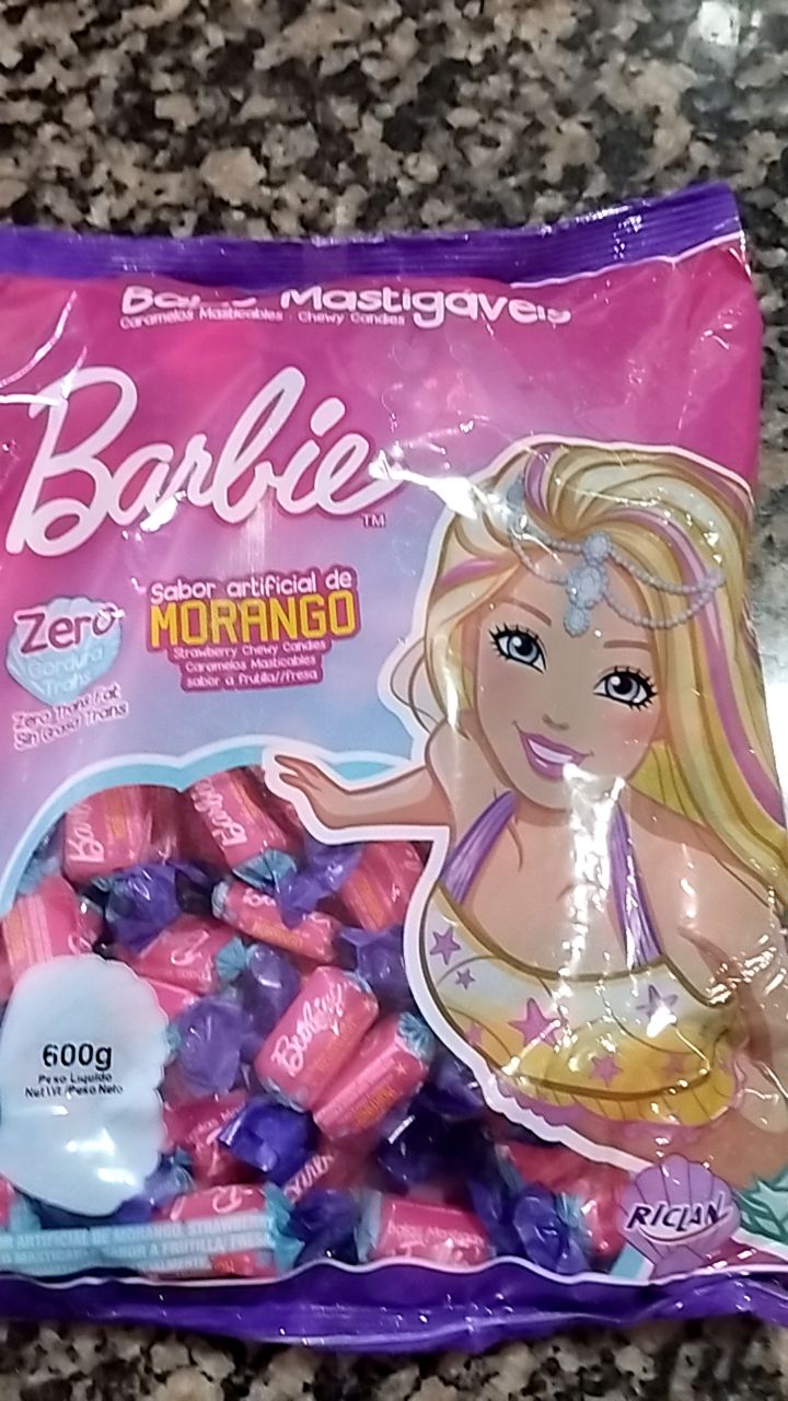 Bala Mastigável Barbie Sereia 600g- Freegells - Mania Pingo de Mel