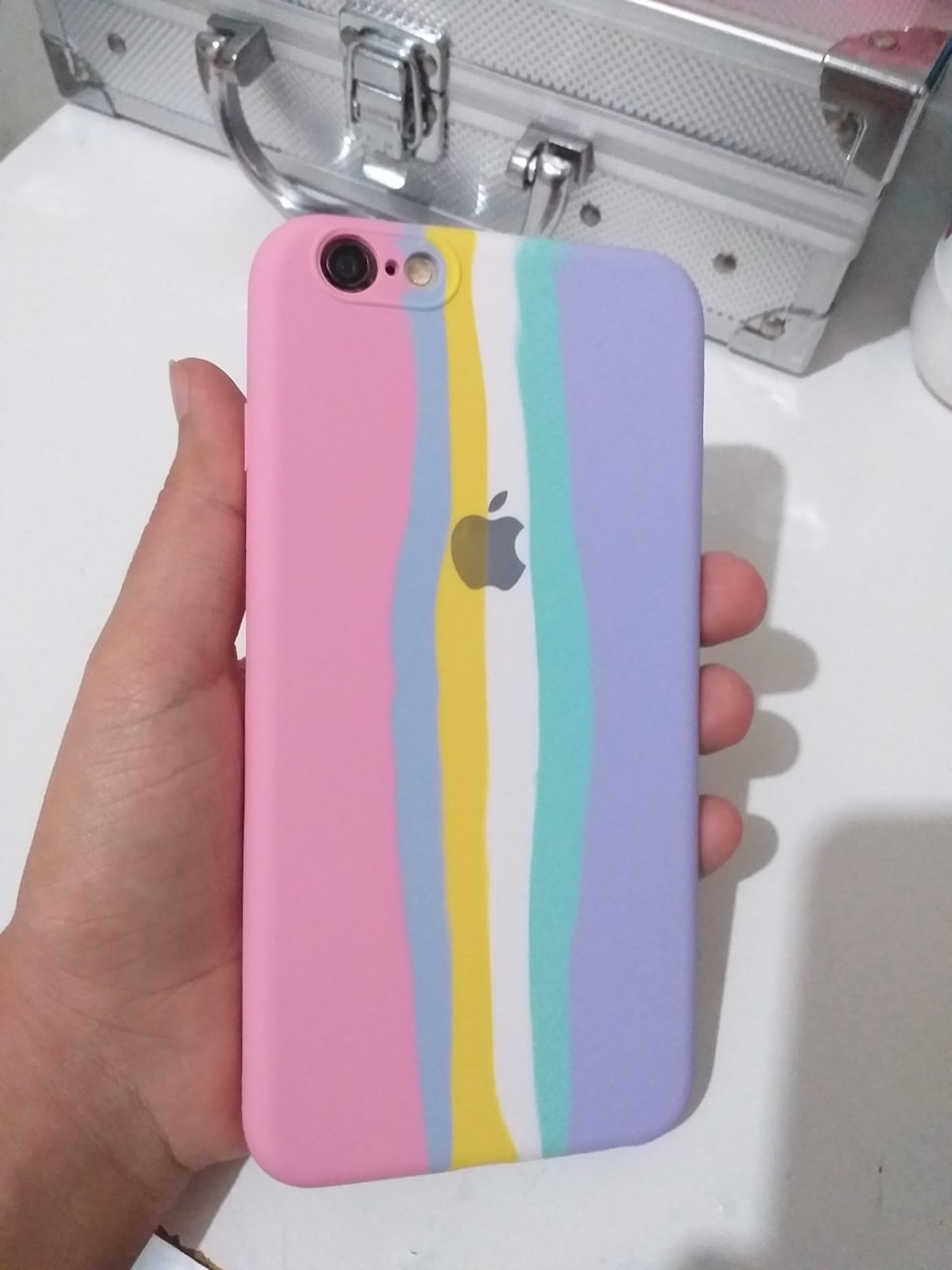 Capa iPhone 6s Plus Transparente com Borda Colorida – World Acessórios