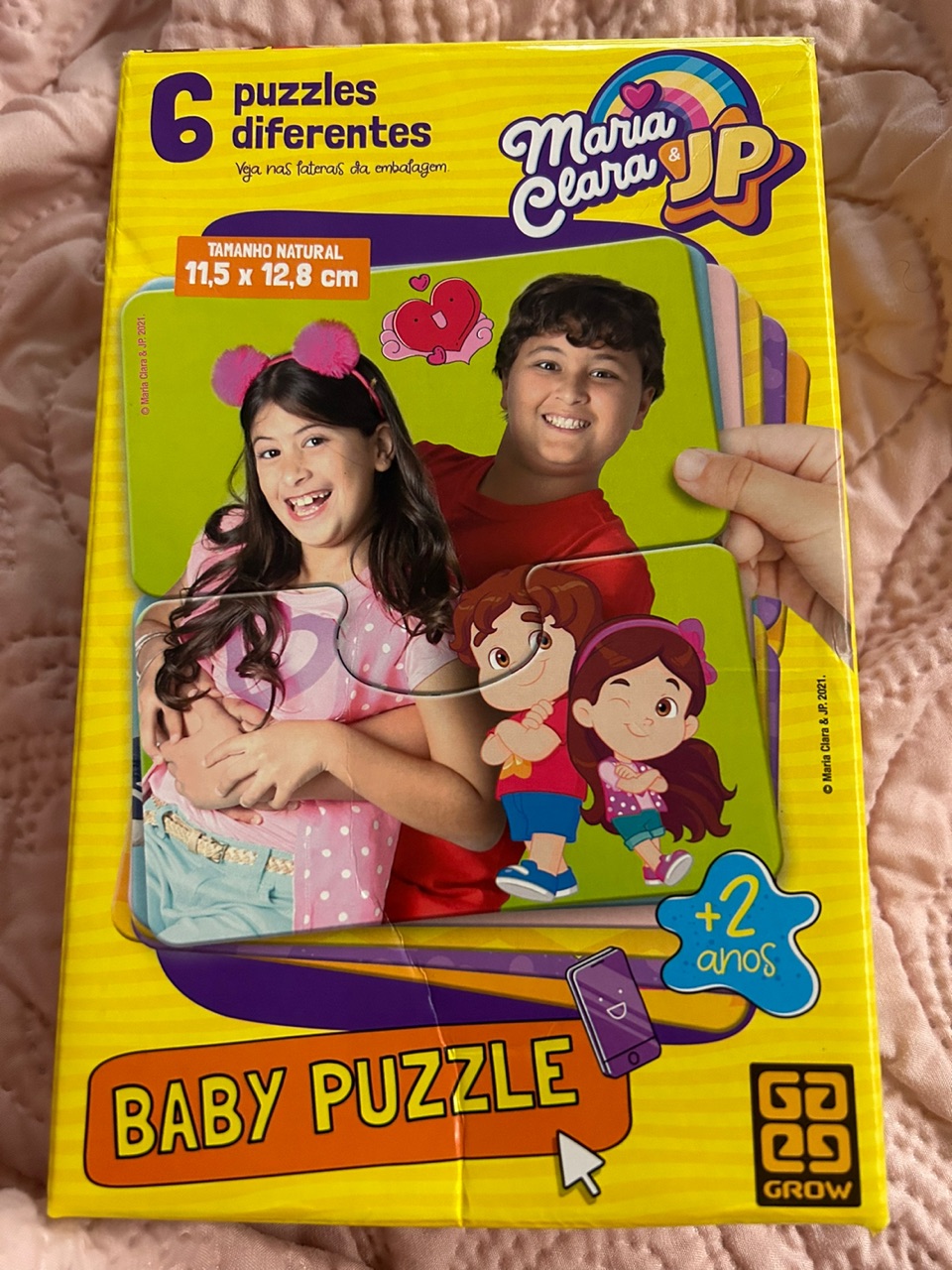 Quebra Cabeça Baby Maria Clara e JP Com 6 Puzzles Diferente Grow 04069