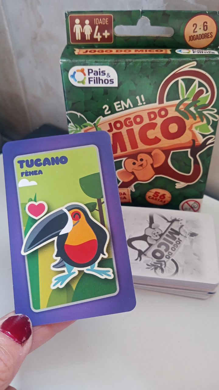 Jogo Do Mico + Jogo Da Memória Com 56 Cartas Ilustradas