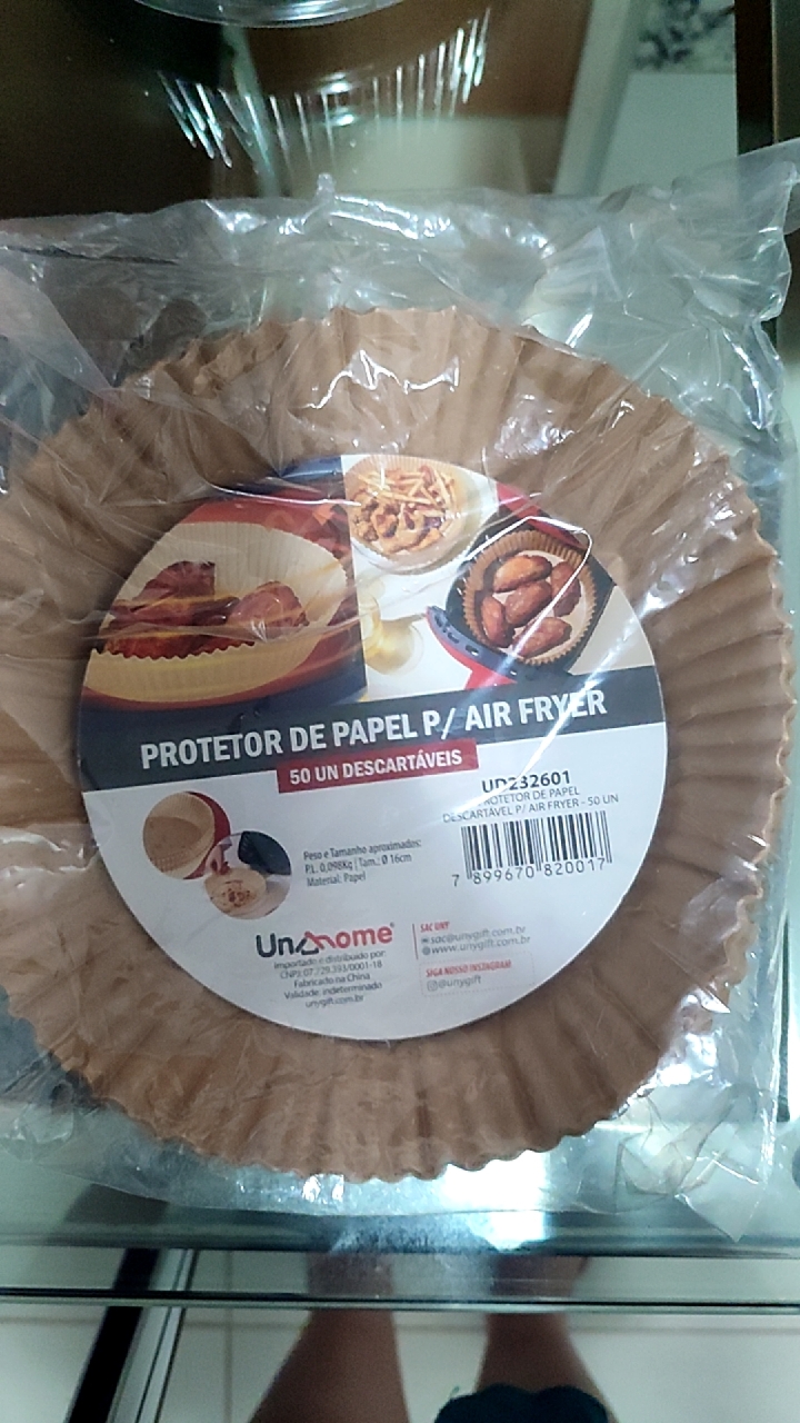 Protetor de Papel Descartável Redondo para Air Fryer com 50UN 16cm -  Unyhome