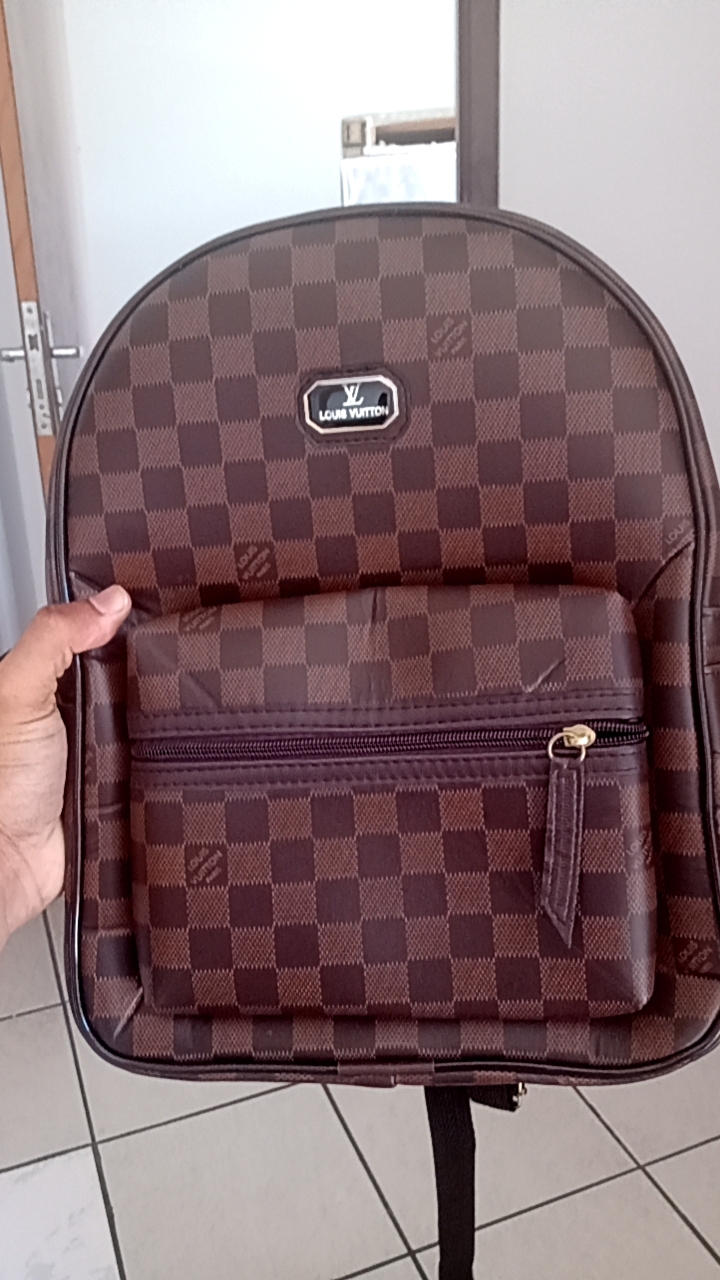 Bolsa LV grande xadrez marrom - Outlet Sofistiquê