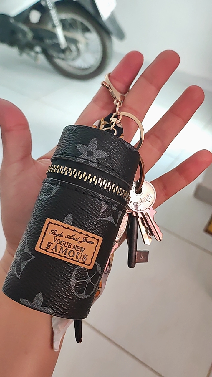 Porta batom Lenço Chaveiro Padrão Feminino Chave Carteiras De