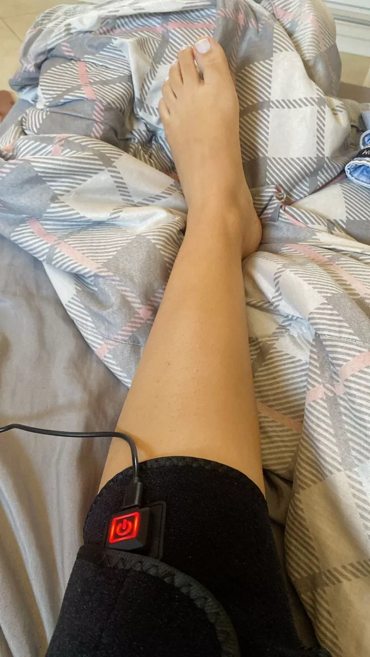 Foto real de cliente Rodillera de Calor USB