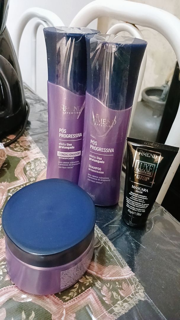 Kit Shampoo + Condicionador + Máscara Pós Progressiva Amend