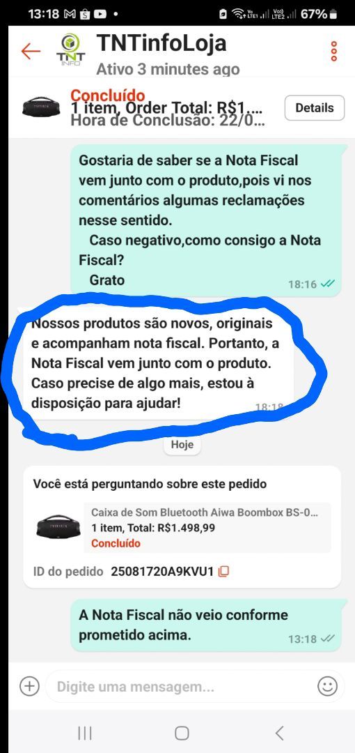 Mídia da avaliação