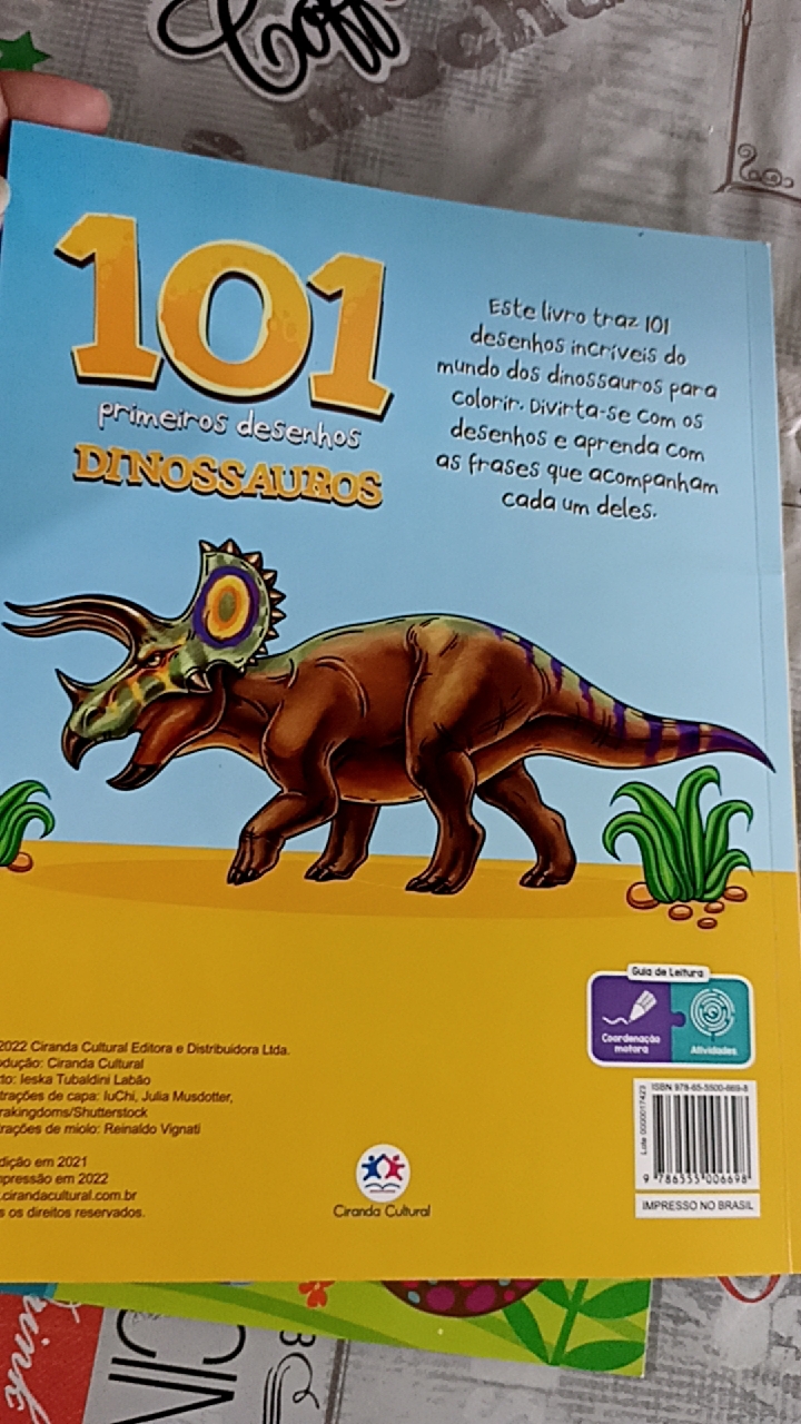 Livro 101 Primeiros Desenhos Dinossauros