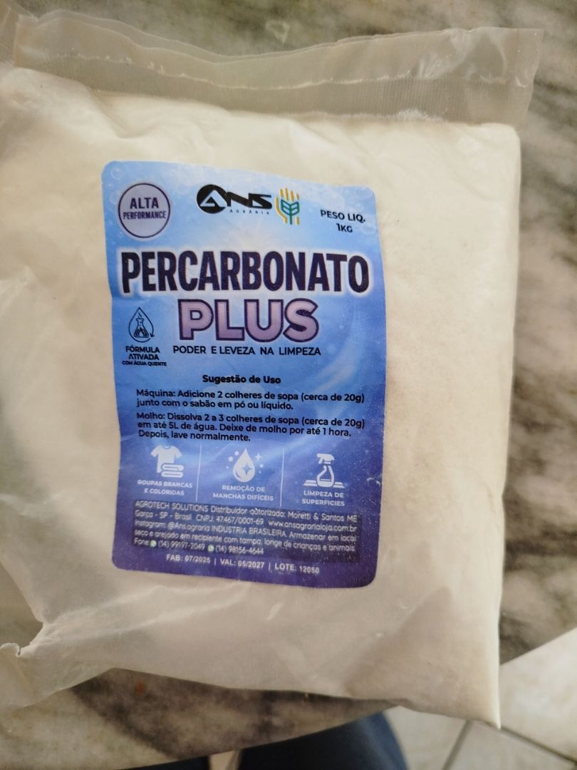 PercarbonatoPlus 1kg Alto Poder de Limpeza