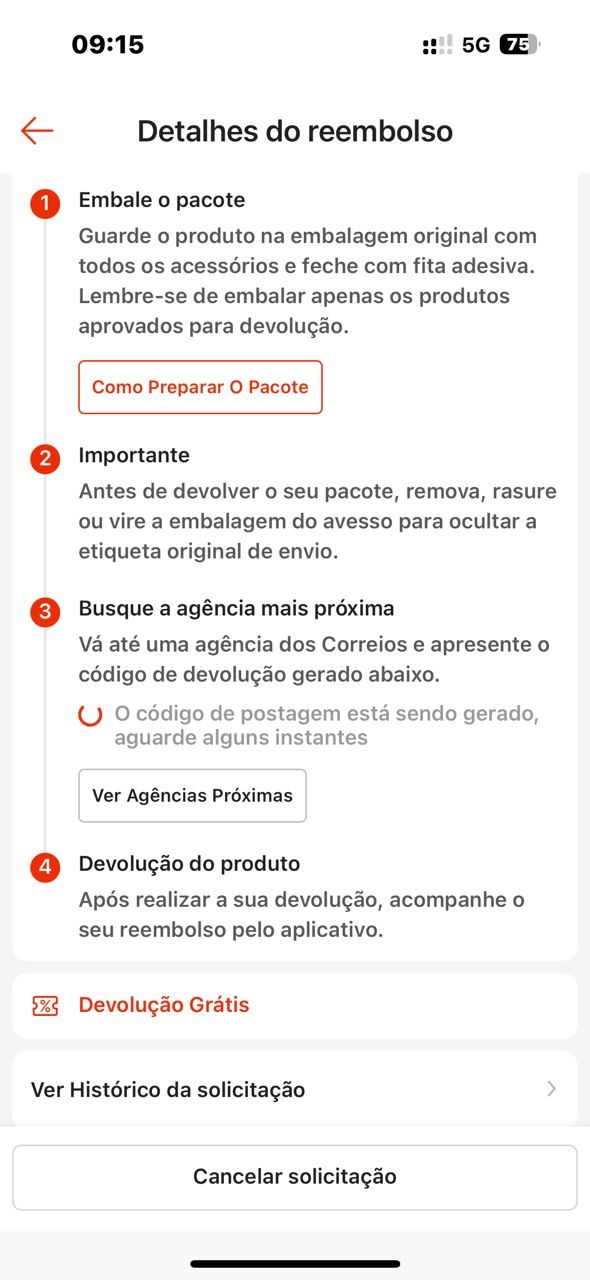 Foto da avaliação