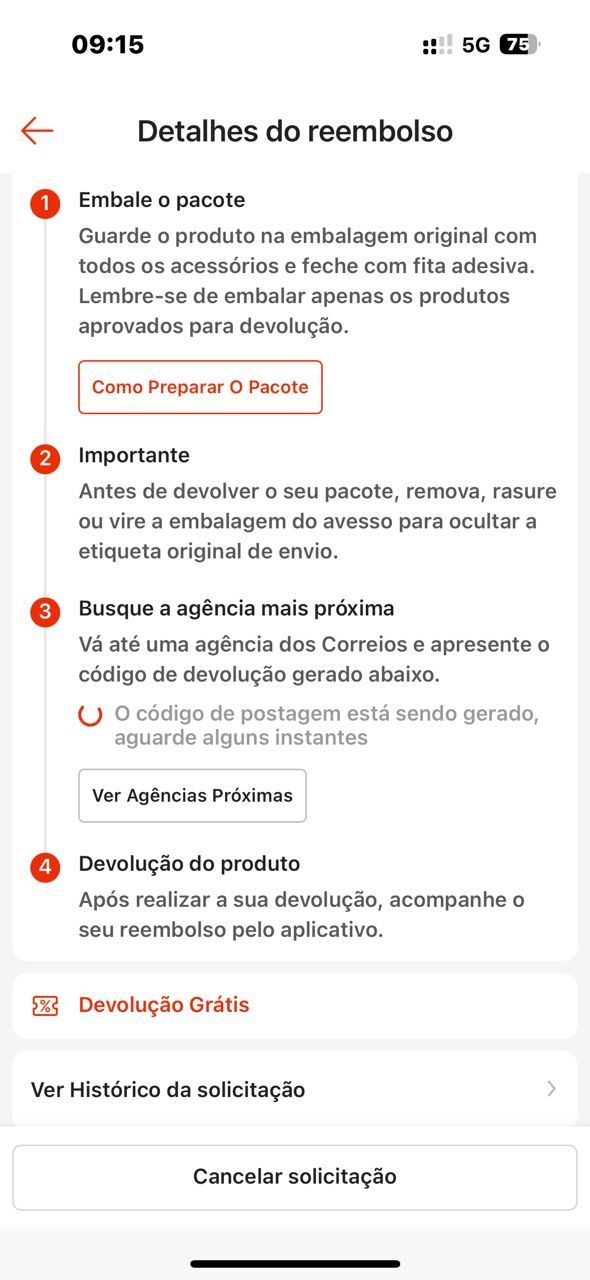 Foto da avaliação