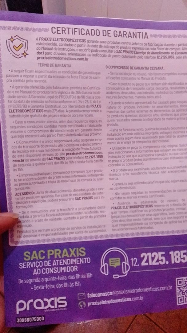 Foto da avaliação