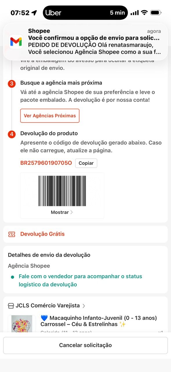 Foto da avaliação