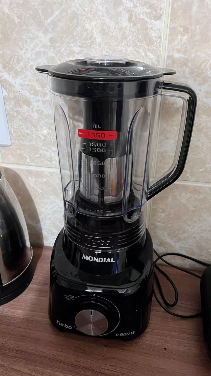 Liquidificador Turbo Full Black L900FB 900W com 5 Velocidades Mondial