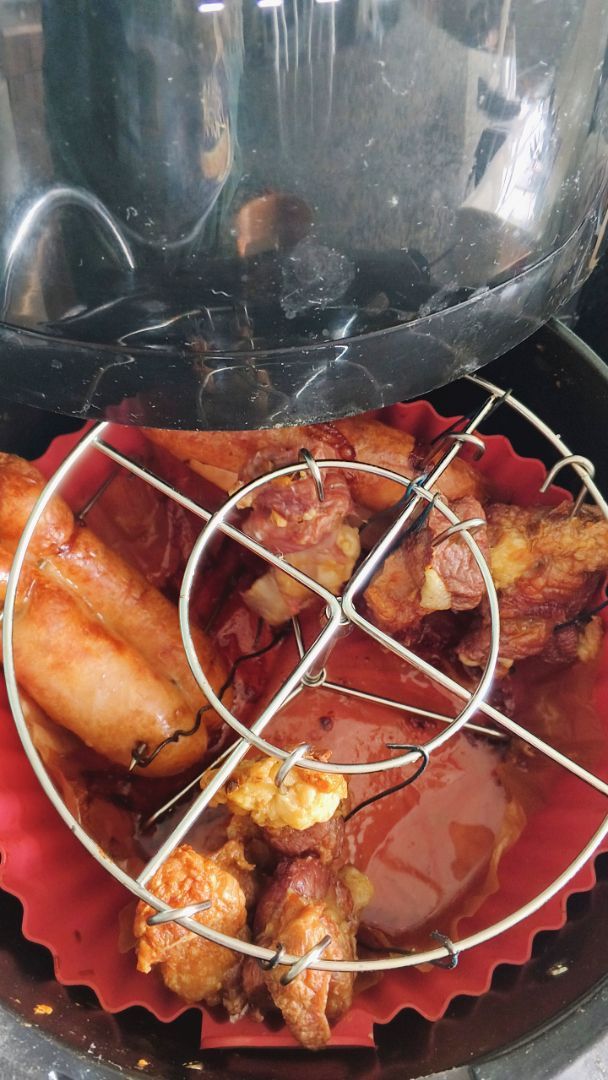 EspetoAir preparando carnes na air fryer