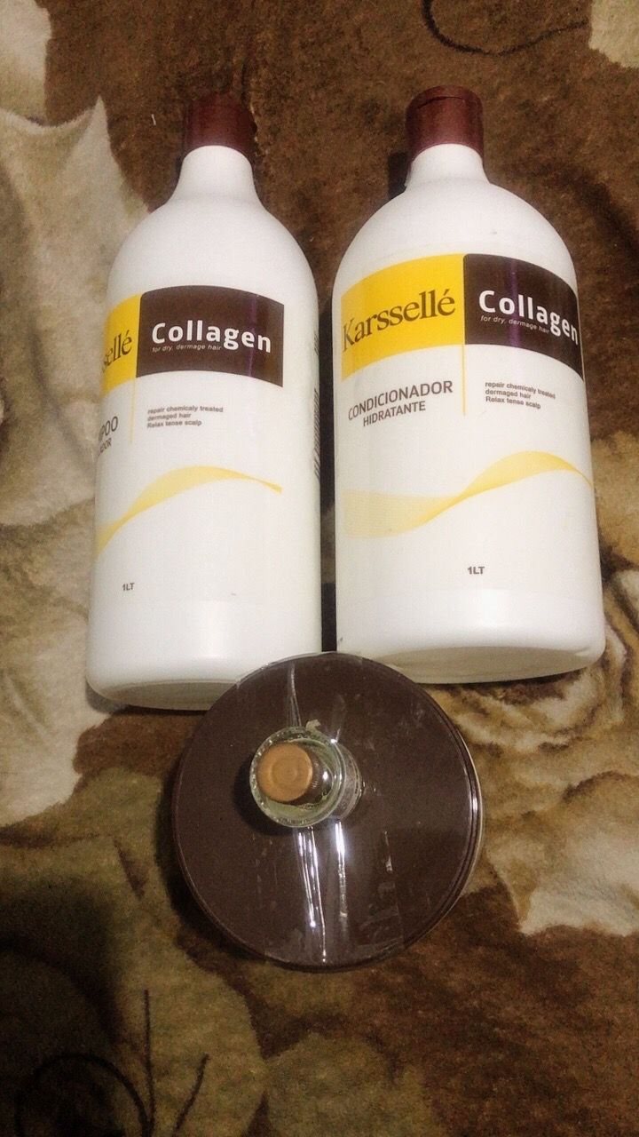 Kit capilar Karsselly Kit Capilar Completo Shampoo e Condicionador 1L, Máscara de Colágeno 500g e Óleo Reparador 7ml