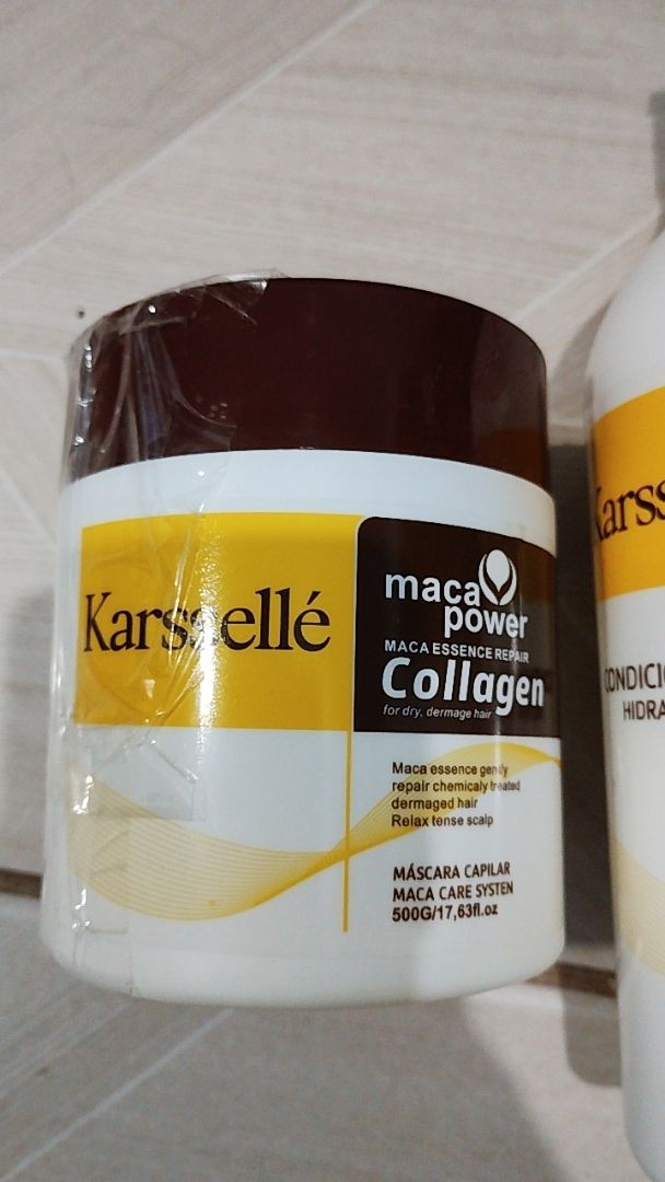Kit capilar Karsselly Kit Capilar Completo Shampoo e Condicionador 1L, Máscara de Colágeno 500g e Óleo Reparador 7ml