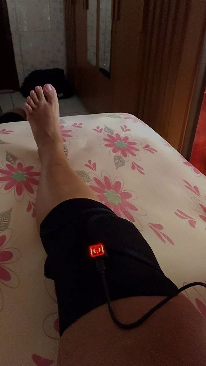 Foto de cliente con Rodillera de Calor USB