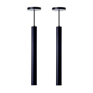Kit 2 Pendentes Tubo Cilindro Alumínio 40cm
