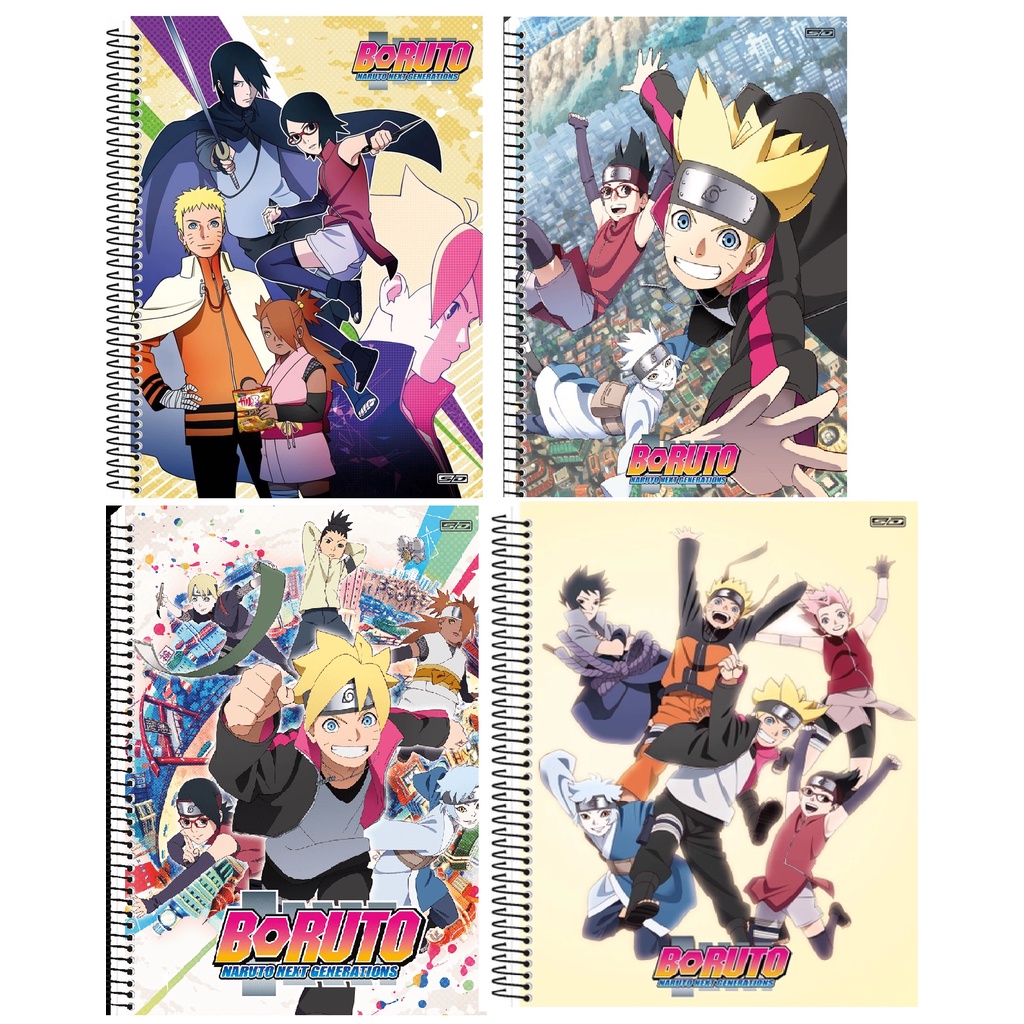 Caderno Boruto Filho Do Naruto Escolar 80 Folhas 1 Matéria