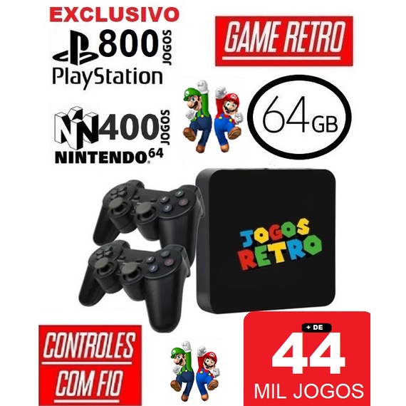 Video Game Retro PS PRO + 80.000 Mil jogos + 82 Sistemas + 2