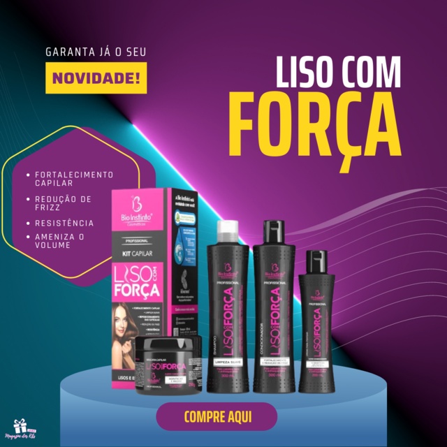 Kit Liso Com Força 4 Itens Bio Instinto Shopee Brasil