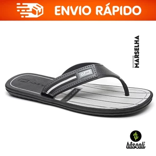 Chinelo de dedo Masculino Adulto Marselha Preto Grafite
