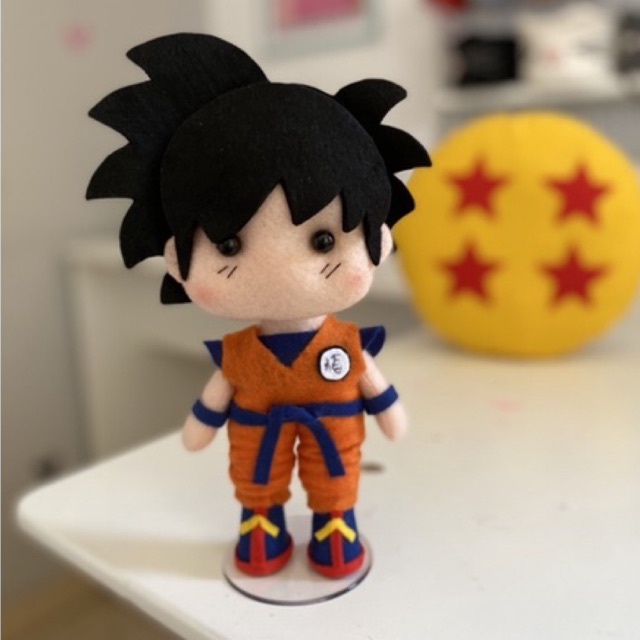 Boneco Goku Dragon Ball feltro