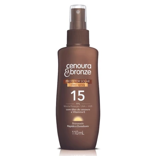 Óleo Spray Protetor Solar Cenoura & Bronze Fps15 110ml