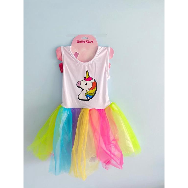 Saia tutu colorida store unicornio