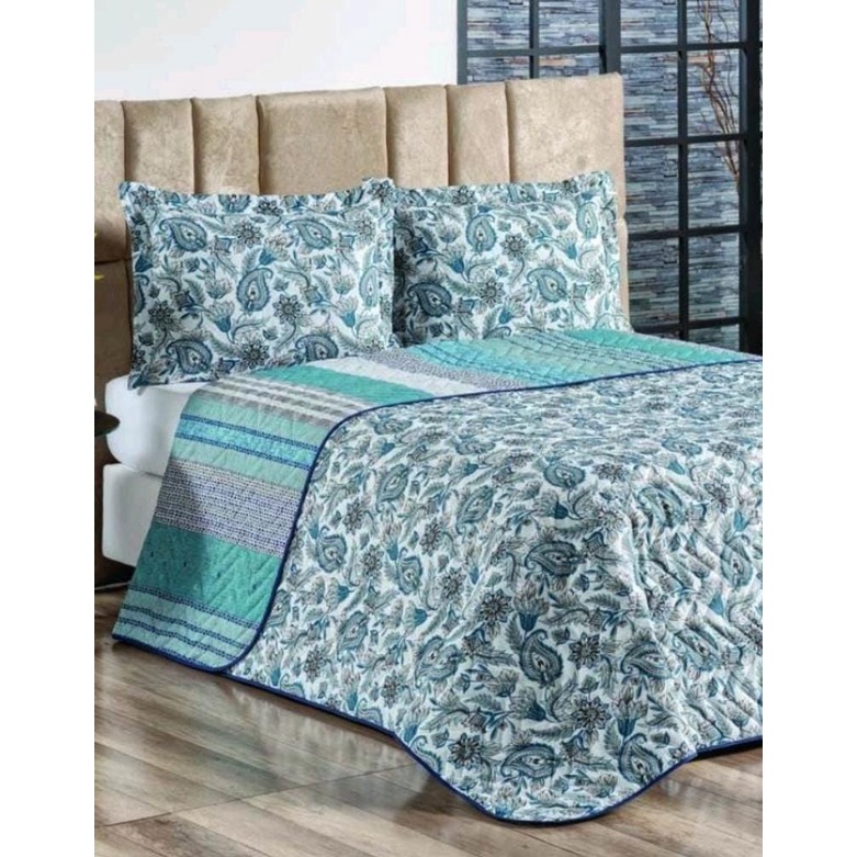 Cobre Leito Matelado Estampado Casal QUEEN DUPLA FACE