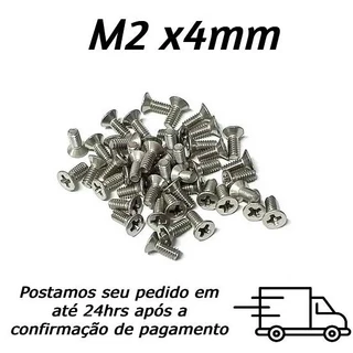 Parafuso Máquina Inox Chata Phillips M2 X 4mm