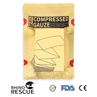 🇧🇷 IFAK Gaze Comprimida Estéril Selada a Vácuo - Rhino Rescue - Homologada IFAK APH MARC1 FDA CE - COM NOTA FISCAL