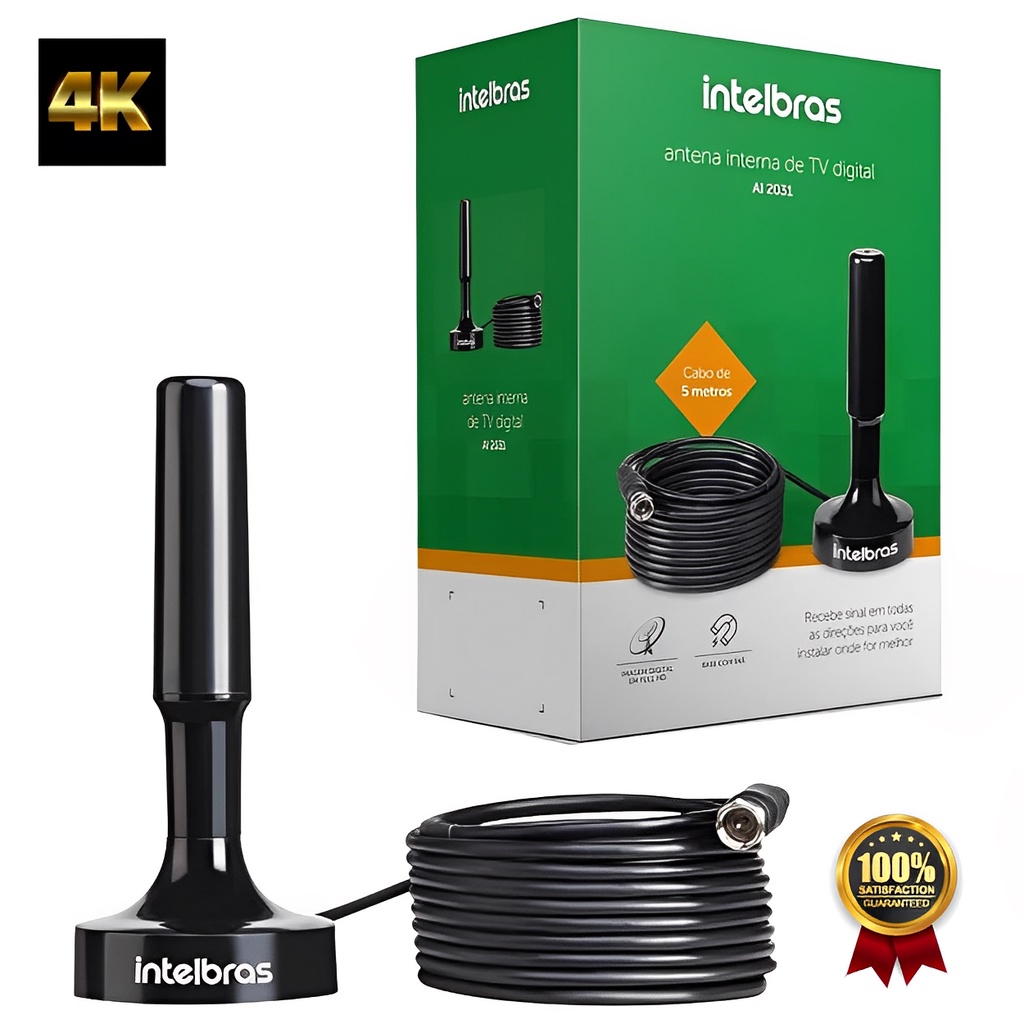 Antena Interna Para Conversor Digital, Antena Sinal Digital Cabo de 5 ...