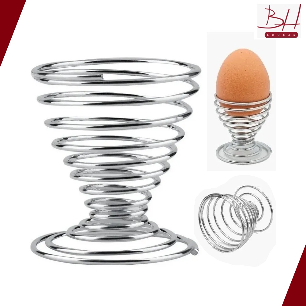 PORTA OVO ARAMADO INOX 5 CM | Shopee Brasil