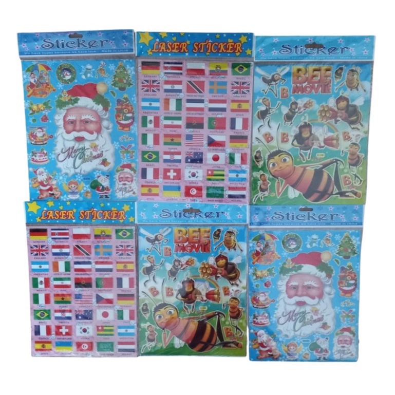 KIT Adesivos Infantil Stickers 10 Cartelas A4 GRANDE