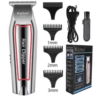 Máquina De Acabamento Profissional Kemei KM-032 Sem Fio Com Pentes E Escova De Limpeza