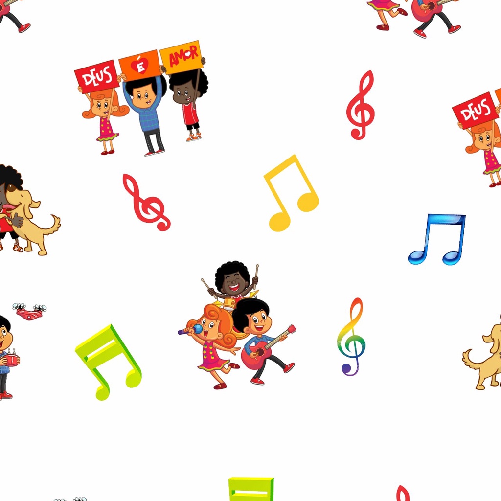 Tecido Microfibra Estampa Digital 50cmX1,50 - Três palavrinhas branco