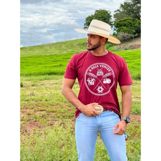 CAMISETA MASCULINA COUNTRY A ROÇA VENCEU FRETE GRÁTIS