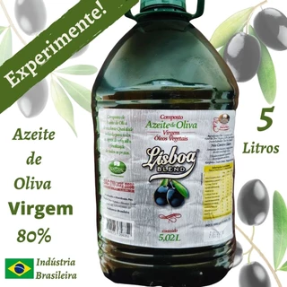 Azeite de Oliva Nacional 5 Litros Puro Blend de 80% Azeite de Oliva Virgem Indústria Brasileira