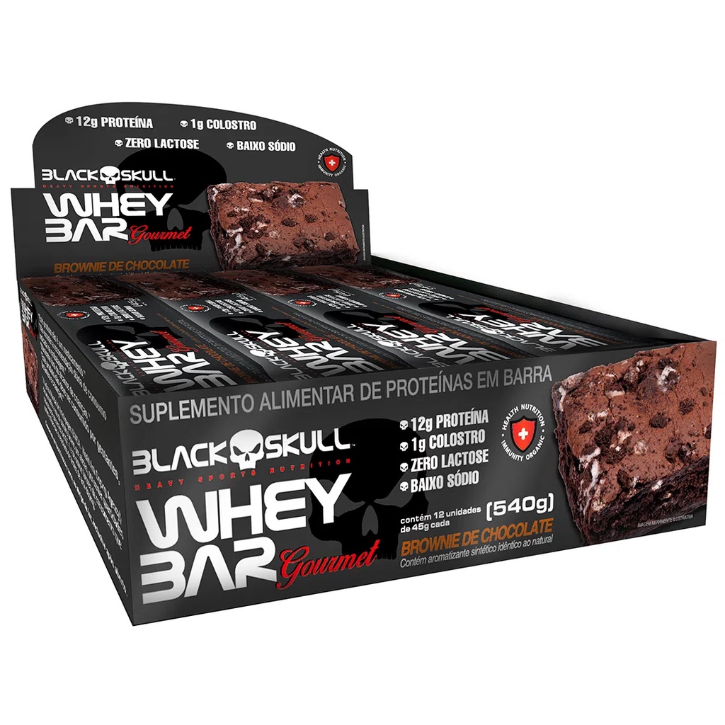 Whey Bar Black Skull – 12 Unid x 45g (540g) – Black Skull