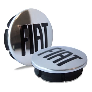 Kit 4 Calotinha Centro Miolo De Roda Fiat Strada 2021 Para Roda Original 49,6mm Emblema Cromado