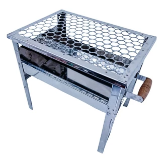 Mini Churrasqueira Inox Portátil Com Grelha - EVOFORCE