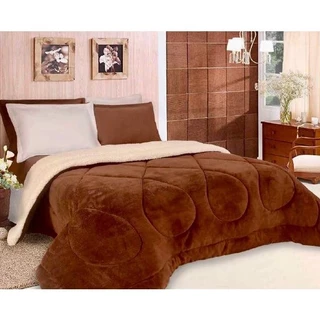 Edredom de Sherpa Casal Queen Dupla Face Plush Lã de Carneiro Dyanjo inverno 2024 Manta Peludinho Peludo