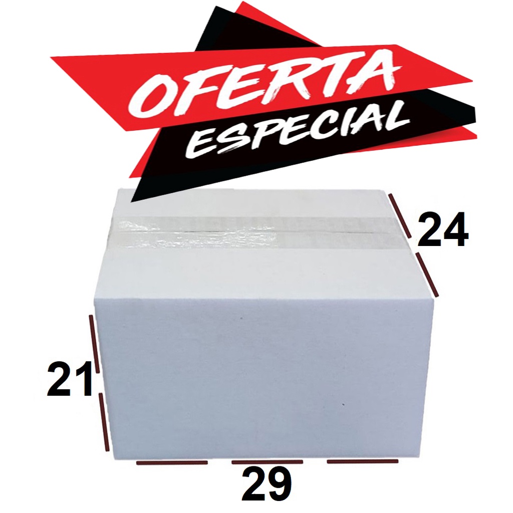 50 Caixas De Papelão Branco 29 x 21 x 24 Shopee Brasil