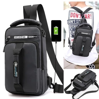 Bolsa e mochila de ombro masculina casual impermeável multifuncional