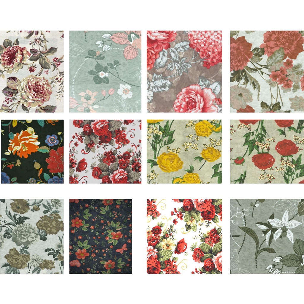 Tecido Jacquard Estampado Floral Várias Estampas Jacar